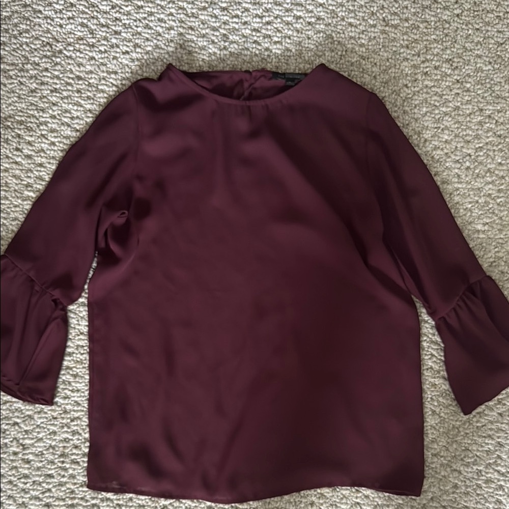 The Limited Deep Burgundy Blouse